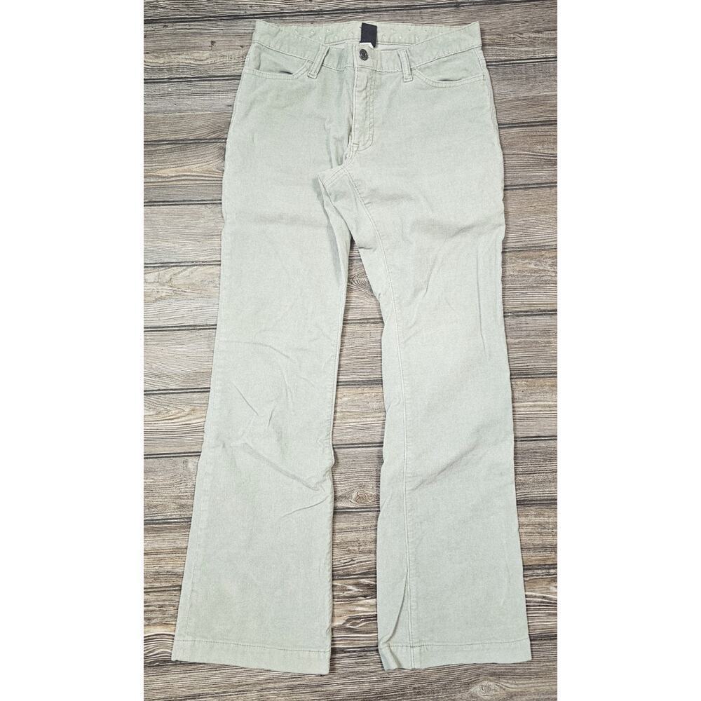 GAP Original Long and Lean Corduroy Pants Women's Green Bootcut Trousers Sz 4